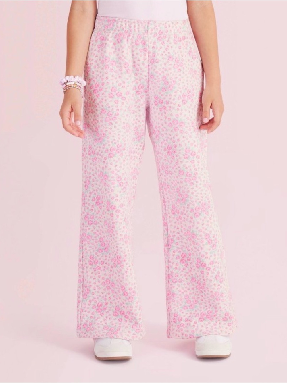 NET LoveShackFancy x Target Esme Roseheart Wide Legs Sweatpants Rose Pink M